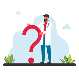 animated doctor with question mark